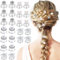 24 Stück Haarspiralen Hochzeit, Curlies Haarschmuck Perlen Strass Curlies Blumen Kristall Haarspange, Spirale Haarnadel Haarklammern Haarspiralen Curlies Kopfschmuck Hochzeit Haarschmuck für Braut