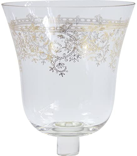 XL Kerzenglas Glasaufsatz Gold KRÖMER Teelicht für Kerzenständer Edel