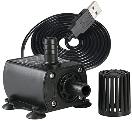 Aquarium Pumpe Wasserwechsel Elektrisch Tauchpumpe Teichpumpe Mit Filter Klein Strömungspumpe Gartenpumpe Zimmerbrunnenpumpe Leise Mini Katzenbrunnen Pumpe Usb Trinkbrunnen Wasserpumpe Dc 5v 2.4w 250l