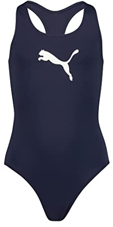 PUMA Mädchen Swimsuit Badebekleidung, Navy, 164 EU