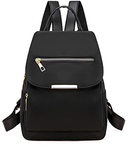 Damen Rucksack Wasserdicht Klein Cityrucksack, Elegant Reiserucksack Sportrucksack Schulrucksack Laptop Rucksäcke, Damenrucksack Arbeitstasche für Mädchen Teenager Schule Reisen Business Schwarz