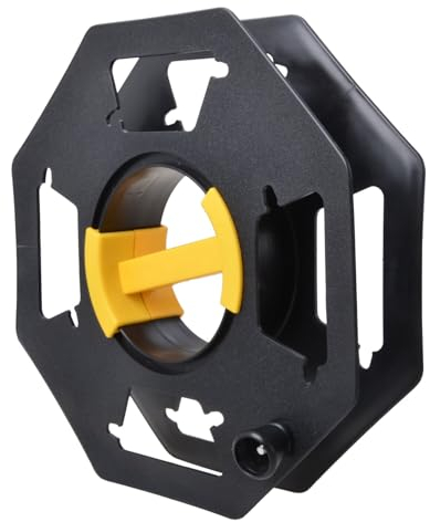 Preiswert&Gut Kabeltrommel leer 13,2 cm – Kabelaufwickler für 25 m Kabel, kompakte Handtrommel mit Drehgriff, bruchsicher wetterfest, für Camping Garten Werkstatt