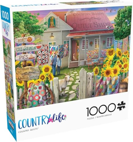 Buffalo Games - Country Life - Country Quilts - 1000 Piece Jigsaw Puzzle