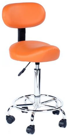 Verstellbarer Sattelhocker, Stühle Mit Rückenlehne, Ergonomischer Sattelhocker, Drehbar, Rollend, Hydraulisch Verstellbar, Geeignet For Den Einsatz In Heimbüros, Schönheitssalons Und Make-up-Studios (