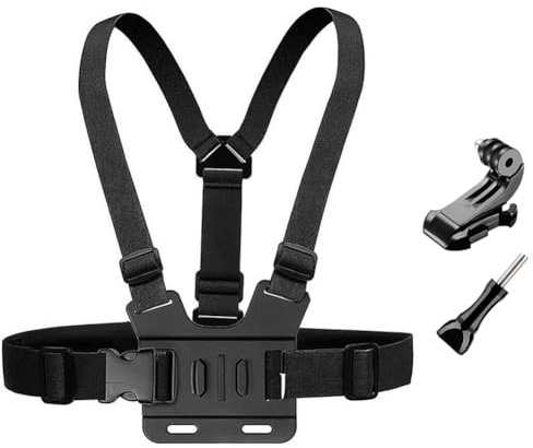 YHTSPORT Arnés de Pecho Soporte de Pecho, Fijación de Pecho para Cámara de Acción, Arnés de Pecho Ajustable, Correa de Pecho para GoPro y Otras Cámaras de Acción