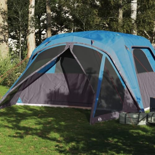 LAPOOH Familienzelt mit Vorzelt 6 Personen Blau Wasserdicht, Caming Zelt, Camping Tents, Camping-Zelt - 94549