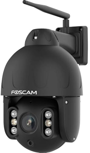 Foscam SD8P hochauflösende 8-MP Dualband-WLAN PTZ Dome Überwachungskamera mit 4-Fach optischem Zoom und intelligenter Personen- und Fahrzeugerkennung