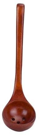 Amosfun Solid Wood Straining Spoon Hot Pot Spoon Kitchen Utensil Easy to Clean Maintain for Cooking