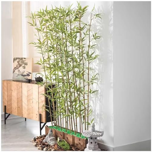 Künstliche Bambuspflanze, Dekoration, Wand, klein, groß, Topf, Kunstbäume für Innenbereich, Büro, Café, Restaurants, Massagesalon, Bekleidungsgeschäft, Outdoor, Garten, Simulation, Grün, 1,2 m Höhe
