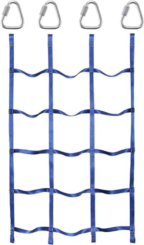 TZLGMDER Children's Climbing net Climbing Net, Physical Training Climbing Cargo Net Rope Ladder, Outdoor Cargo Webbing Net for Playground Climbing(Dark Blue)