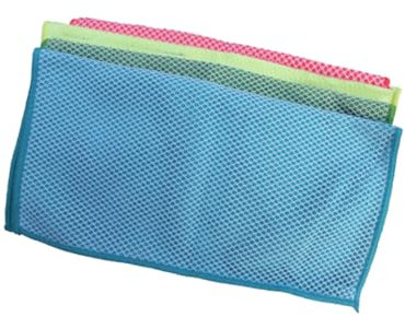 JEWEDECO Fiber Kitchen Cleaning Cloth Mesh, Absorbent Scouring Pad 4pcs Set, Multi-color, Sturdy Microfibre Duster Cloth for Household and Kitchen Use Random Color