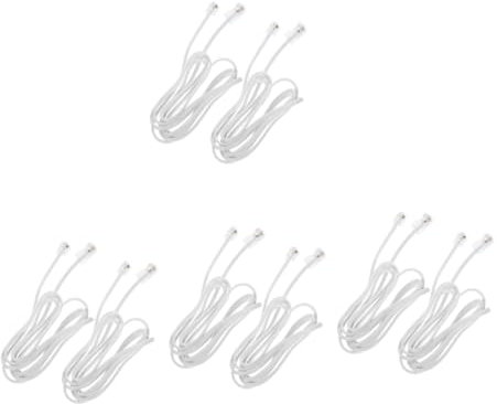 HEMOTON 4 Set Di Adattatori Rj11 Di Qualità Cavo Telefonico A Ethernet Connettore Facile Da Usare 2 Pezzi * 4