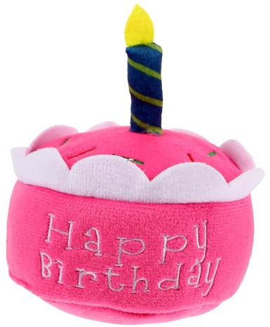 iplusmile Plüsch Hundespielzeug Birthday Cake Quietschendes Geburtstagsspielzeug Für Hunde Und Katzen Für Haustiergeburtstagsfeier Lustige Geschenkidee Für Haustiere