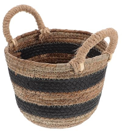Abaodam Weidenkorb Für Aufbewahrung Handgefertigter Rattan-korb Mit Griffen Runder Organizer Für Spielzeug Kleidung Snacks Und Bücher Umweltfreundlich Und Langlebig