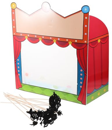 KICHOUSE DIY Schattenpuppen Bastelset Mit Bühne Und Zubehör Chinesisches Puppentheater Für Junge Mädchen Shadow Puppet Kit Zum Geschichtenerzählen Kreatives Lernspielzeug Für Kindergarten