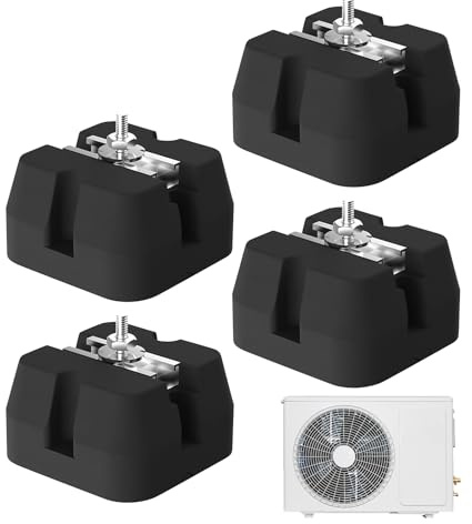 Kondensatorplatte,Klimaanlage Und Wärmepumpe Platte | Stabile Halterung, 4 Vibrationsdämpfer Für 9000-60000 BTU Split System Außeneinheit, 500 kg Tragfähigkeit