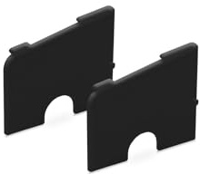 85mm Profile 22 Window Sill End Caps (Pair) - Black