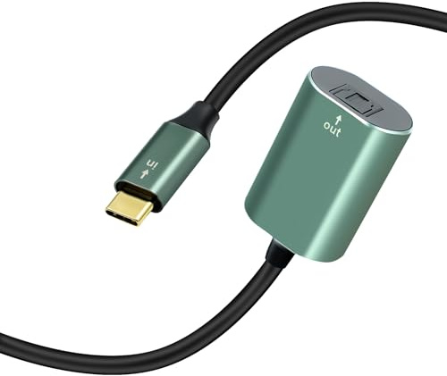 Duttek USB C till Toslink optisk stereokabel, 0,2 m, USB C hane till SPDIF, lämplig för dator, TV, projektor, soundbar, förstärkare, DAC och 0,2 m