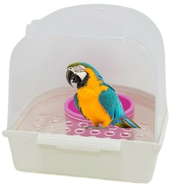 Acunny Vogelbad Für Den Käfig,auslaufsicheres Wasserbecken - Badewanne Für Papageien | Für Die Fütterung Von Vögeln In Volieren, Für Mönchssittiche, Für Innen- Und Außenbereich, Für Zuhause