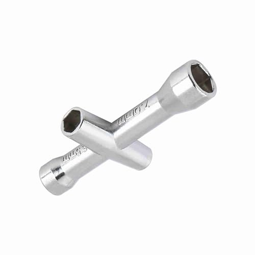 Asixxsix Accesorio RC Llave Cruzada Herramienta Conveniente para Tornillo y Tuerca M2/M2.5/M3/M4 para Automóvil y Avión Metal 13 G
