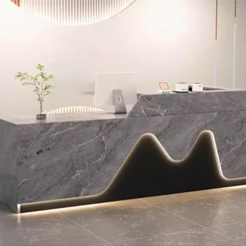 LED-Empfangstisch mit abschließbarer Schublade, stilvoller Empfangstheke für Kassierer, Schönheitssalon & Lobby, modernes Design mit beleuchteter Beleuchtung, langlebiger und funktionaler Arbeitsplatz
