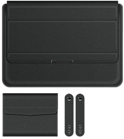 PU Läder Laptop Sleeve Bag Fodral for 12 13 14 15,6 tums skal Lämplig for Macbook Air Pro Retina Dell HP Lenovo ASUS(Black,13 or 14 inch)