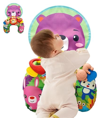 Baby-Bauchlagekissen - Atmungsaktive Stützhilfe, Komfortables Nackenkissen, Multifunktionales Trainingskissen für Säuglinge | Entwicklungshilfe Muskeltraining im Kinderzimmer Babybett Krabbeldecke