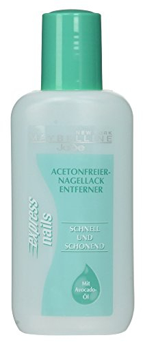 Maybelline Jade Nagellackentferner ohne Aceton, Pflegend, Express Nails, 125 ml