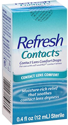 REFRESH Contacts Contact Lens Comfort Moisture Drops 0.40 oz (Pack of 2)