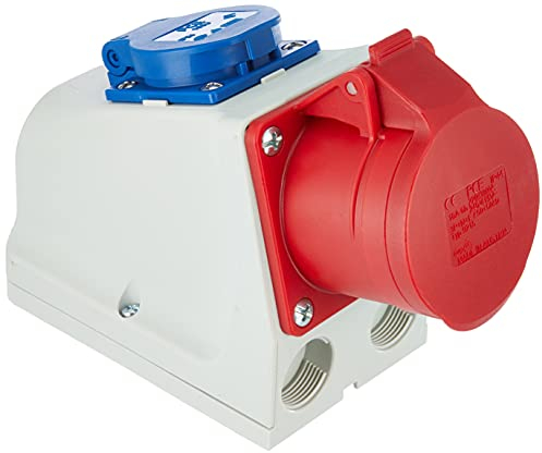 Kopp 100400005 CEE Kombiwandsteckdose, 5-polig 16A