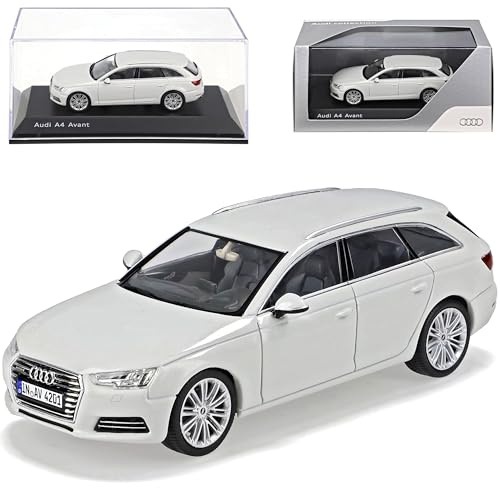 Spark A-U-D-I A4 B9 Avant Kombi Gletscher Weiss Ab 2015 1/43 Modell Auto