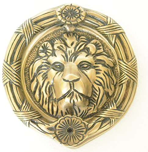 Lion visage Forme ronde Heurtoir de porte