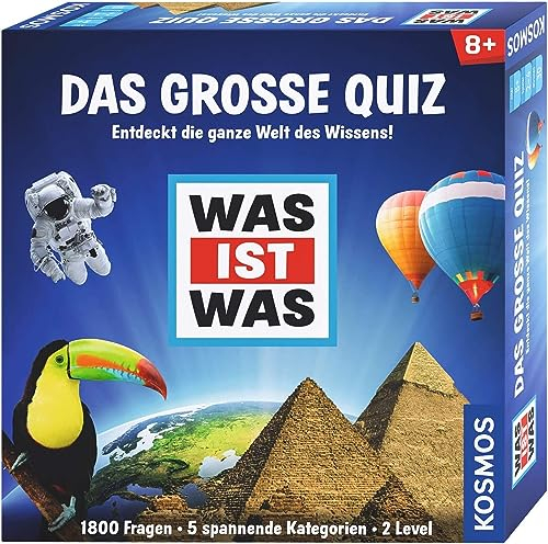 KOSMOS 697891 - was IST was - Das große Quiz - spannendes Wissensspiel, 1.800 Fragen in 5 Kategorien, ab 8 Jahren für 2-4 Personen, Rate-Spaß, Familienspiel, Gesellschaftsspiel, für Allgemenwissen