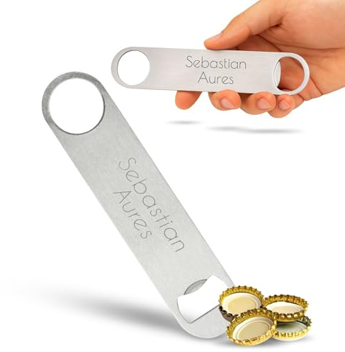 Apribottiglie personalizzato con incisione – regalo per la festa del papà – apribottiglie in acciaio inox – regalo personale per amici e amici ideale per gli amanti della birra