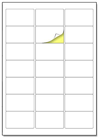 21 Stück/Blatt, 25 Blatt - Adressetiketten Adressaufkleber, Etiketten Selbstklebend Bedruckbar A4 (63,5 x 38,1mm)