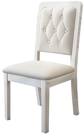 GIZNXBA Esszimmerstühl Holz, Polsterstuhl Esszimmer, Küchenstuhl Mit Leder Rückenlehne, Armloser, Gepolsterter Beistellstuhl Mit Holzbeinen, Für Wohnzimmer, Esszimmer (Color : Beige D)