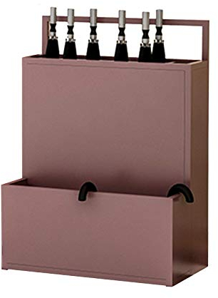 SENNIAN Kommerzieller Regenschirmhalter, 12 Gitter, rechteckige Regenschirmständer aus Metall, moderner Organizer zum Aufbewahren von großen kleinen Regenschirmen (Color : Brown)