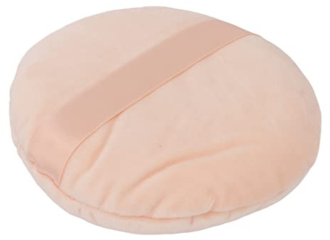 Almohadillas de Maquillaje Polvo Suelto, Esponjas Redondas Extra Grandes Lavables y Suaves para Uso Húmedo y Seco, Borla Incluida, Color Piel
