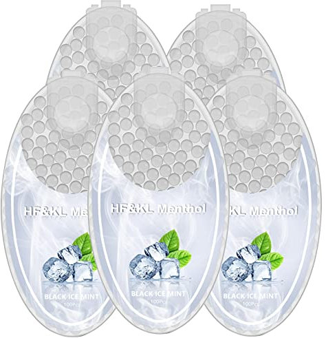 New Menthol cards for cigarettes,500Pcs Menthol Capsules,Stronger Flavour,Mini Menthol Cigarette Crush Balls, Black Ice Mint