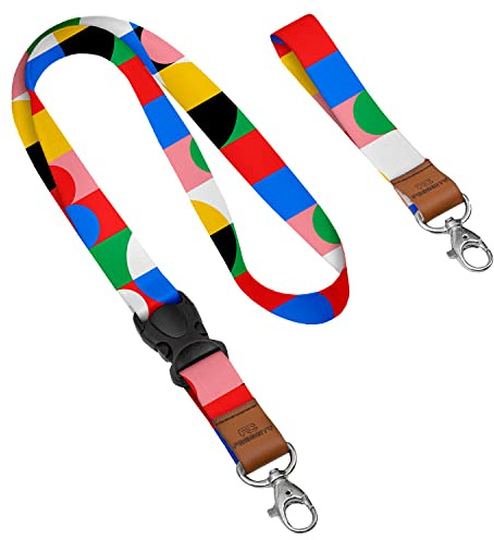 Personnalisé Lanière Cordon à votre Texte Cordon Cordon promotionnel pour badge imprimé Lanyard courroie de cou Strap Geometry [098]