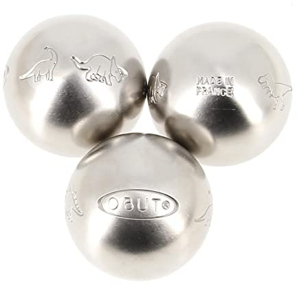Obut - Junior INOX Dino - Boules de pétanque - Argent métalisé - Taille Unique
