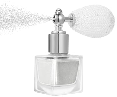 NebulaGlam Glitter Spray, Glitzer Spray für Face und Body, Glitzer Haarspray Make-up Sparkle Puder Kosmetik Shimmer Highlighter, Powder Glitterspray Haare Körper für Weihnachten Rave Party (Perlweiß)