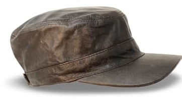 Albsales Cap Ledercap Herren Basecap Echt Leder Schildmütze Hut Schirmmütze Mütze