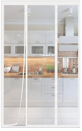 Fly Screen for Door as a Roller Blind, Anti-Mosquito Fly Screen, Insect Protection Roller Blind, Fly Screen Roller Blind, W 195 x H 220 cm for Patio Door, Living Room, Balcony Door, White