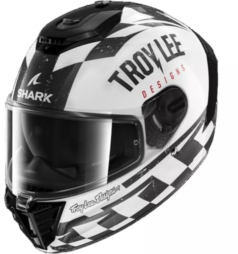 SHARK, Integral Motorcycle Helmet SPARTAN RS Raceshop x Troy Lee Designs White Black Red, XS