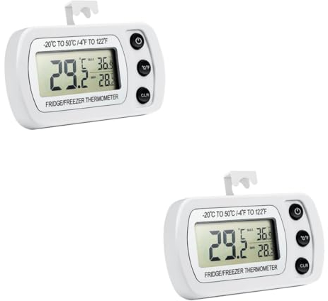 Cabilock 4 Pièces moniteur de température sans fil thermomètre digital thermometre refrigerateur mini-réfrigérateur réfrigérateur température plus fraîche thermomètre pour réfrigérateur