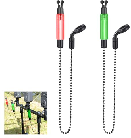 COWANIEE 2 PCS Bite Indicators for Carp Fishing, Bobbins Carp Fishing, Bite Alarm Bobbins for Night Fishing Carp Accessories