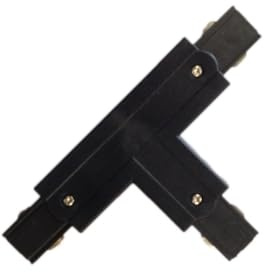 Trasformatore a binario LED a 4 vie, ideale per collegare fino a 3 faretti. Questo elegante connettore a T nero offre un'illuminazione moderna e funzionale per qualsiasi spazio.