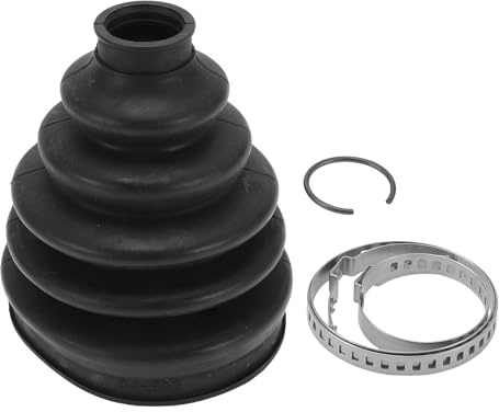 Hihaha No.95534990400 CV Joint Boot Kit W/Clamps for Porsche Cayenne 2003-2006 08-10 Outer Constant Velocity Joint Boot Strong Durable Rubber 1 Set Black