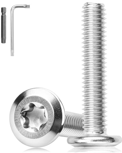 XRXYMQ Schrauben M8×35 mm 12 Stück Flachkopfschrauben Edelstahl Silbern | Linsenkopfschrauben Torx, Maschinenschrauben V2A, Montage Wartung, mit Schraubendreher, Bit Schraubenschlüssel